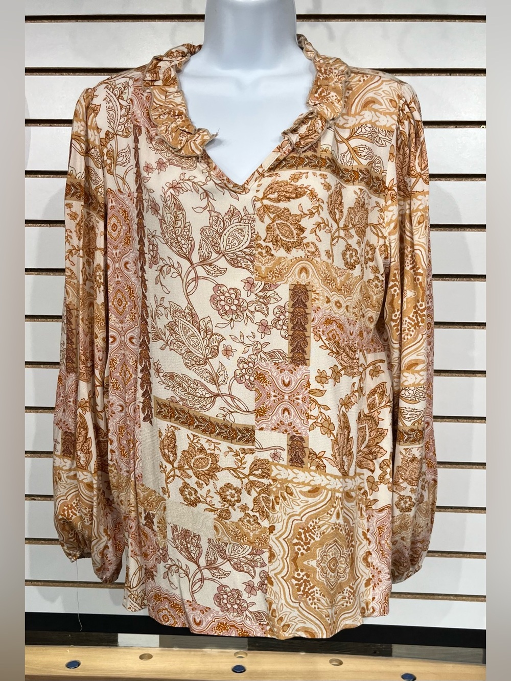 Les Amis boho blouse size medium - Picture 2 of 9